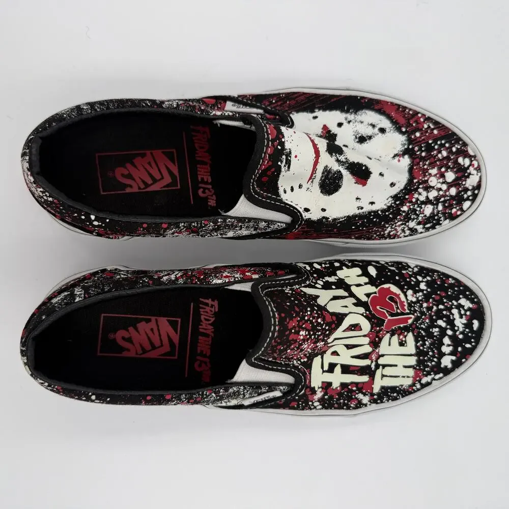 VANS x Friday The 13th Slip-On Jason Voorhees 6.5 Men 8 Women Glow in The Dark - Picture 11 of 12